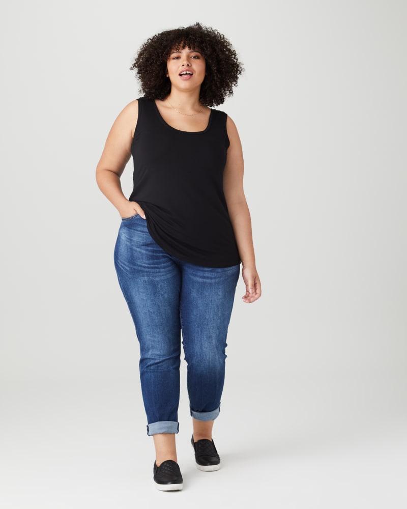 Plus size model wearing Rhea Reversible Tank by Dex Plus | Dia&Co | dia_product_style_image_id:136770